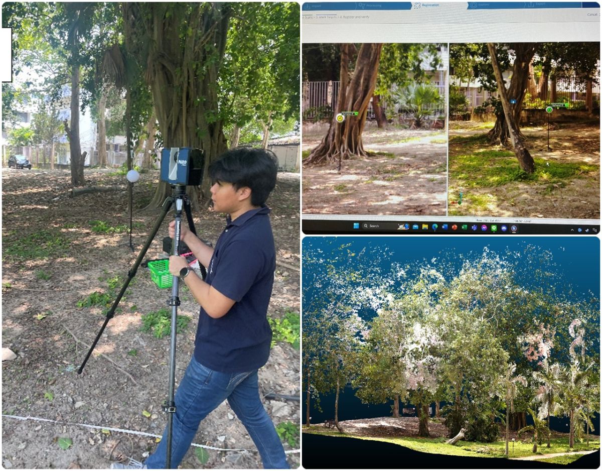 Mr. Waiprach Suwannarat is working with LiDAR technology for monitoring canopy structural 