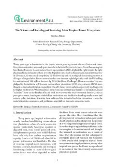 The science and sociology of restoring Asia’s tropical forest ecosystems